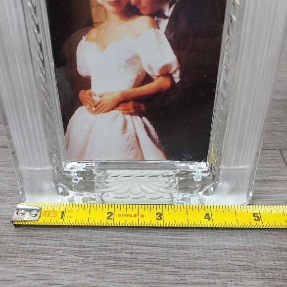 Vintage Mikasa Cotillion Frost Crystal Photo Picture Frame - Picture 13 of 16